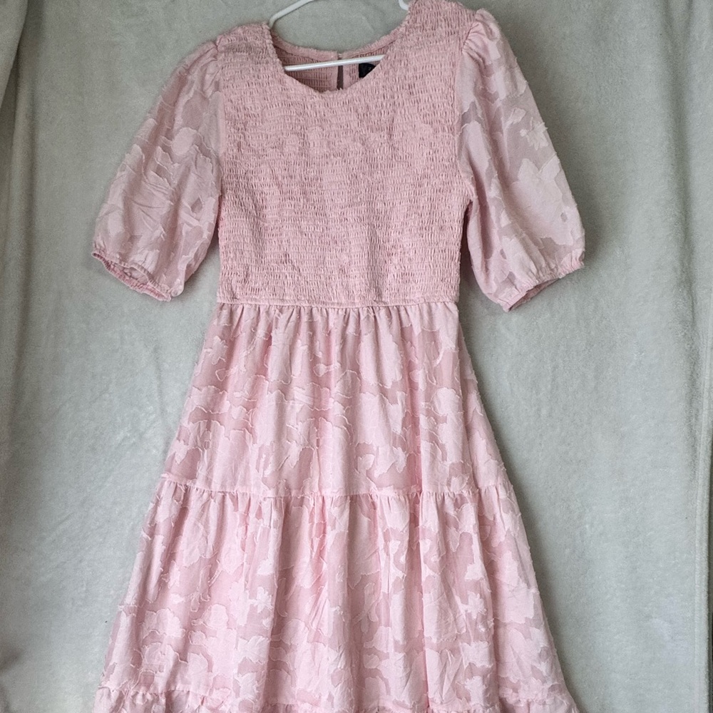 Adorable Pink Floral Kids Dress